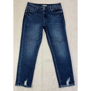 KanCan Jeans Women's 15 / 31 Juniors Slim Straight Stretch Blue Denim KC5217D